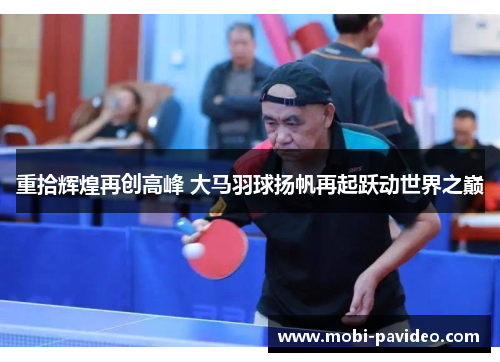 重拾辉煌再创高峰 大马羽球扬帆再起跃动世界之巅 重拾辉煌再创高峰 大马羽球扬帆再起跃动世界之巅