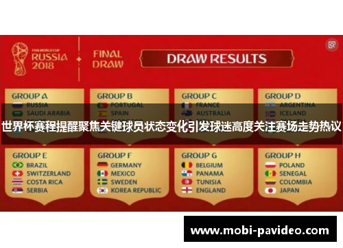 世界杯赛程提醒聚焦关键球员状态变化引发球迷高度关注赛场走势热议